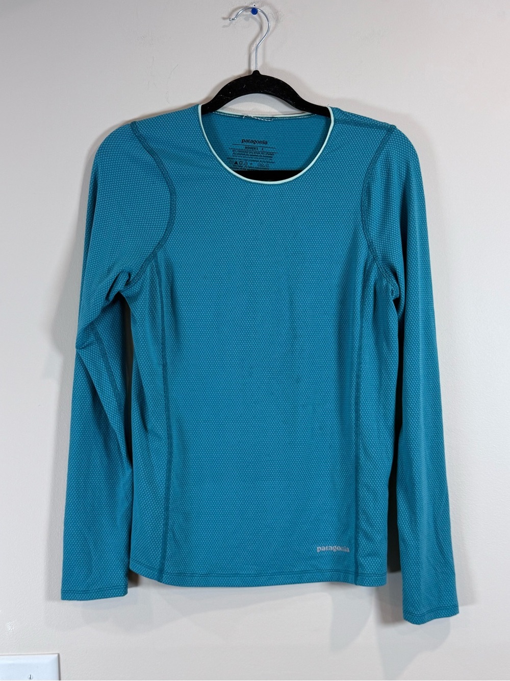 🔥Patagonia Women’s Long-Sleeve Crew Top - Teal Blue Size S EC🔥